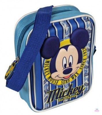 Bolsa tiracolo com relevo do Mickey