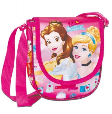 Bolsa Tiracolo oval Princesas Disney Bela e Cinderela