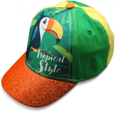 Boné Glitter Tucan Tropical Style