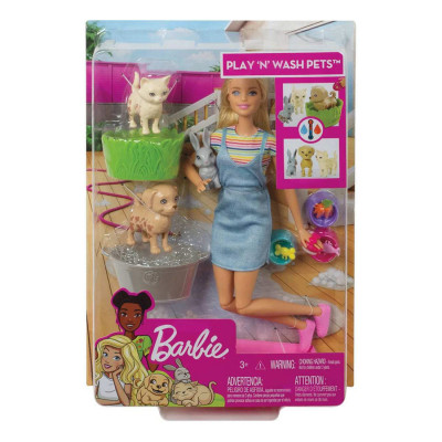 Boneca Barbie Hora do Banho Animaizinhos