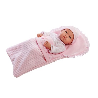 Boneca Elegance Real Baby Rosa 42 cm