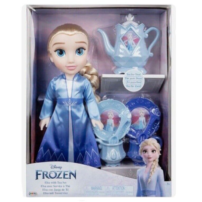 Boneca Elsa + Conjunto Chá Frozen Disney