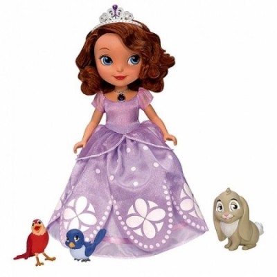 Boneca Princesa Sofia falante + animais