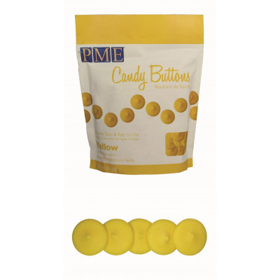 Botões Doces Amarelo Chocolate Pastilha 340g