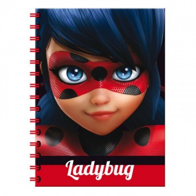 Caderno A4 em espiral LadyBug