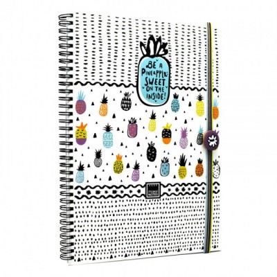 Caderno A4 Make Notes Pineapple Branco