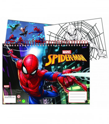 Caderno A4 Spiderman + Autocolantes