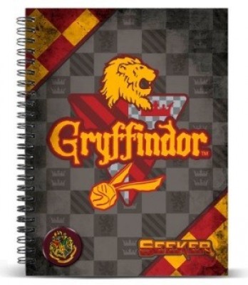 Caderno A5 21 cm Harry Potter - Quidditch Gryffindor