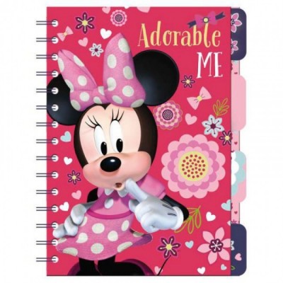 Caderno A5 com marcadores Minnie Disney
