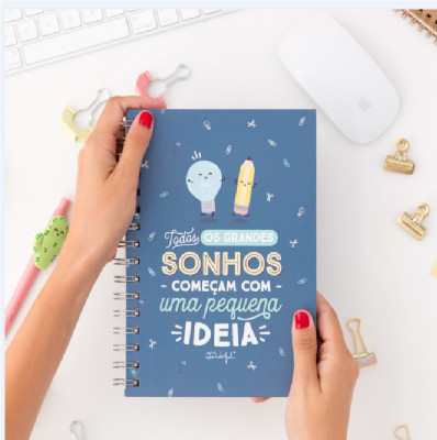 Caderno A5 Todos os Grandes Sonhos...Mr.Wonderful