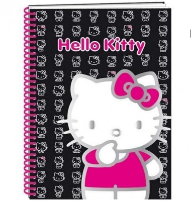 Caderno pautado A4 Hello kitty capa dura