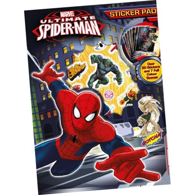 Caderno pintar + autocolantes Spiderman