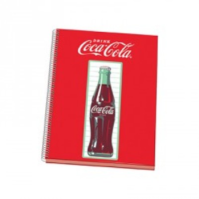 Caderno quadriculado A4 Coca Cola