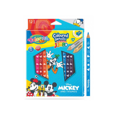 Caixa 12 Lápis + 1 Jumbo Mickey Colorino