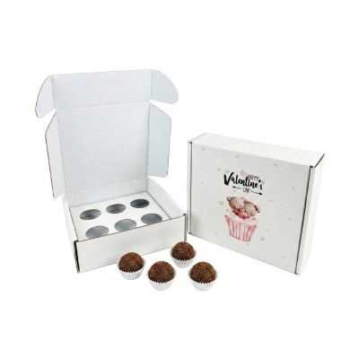 Caixa 6 Brigadeiros Dia dos Namorados