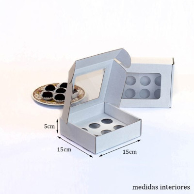 Caixa Branca 6 Brigadeiros/Docinhos