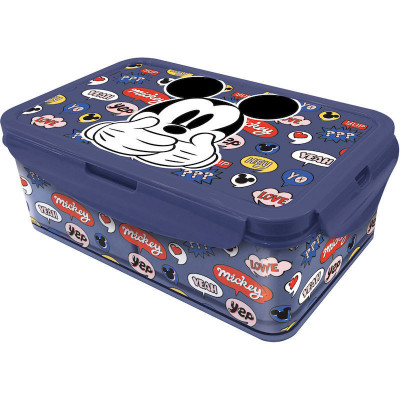 Caixa Recipiente Compartimentos Removíveis Mickey 1190ml