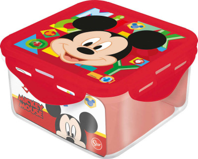 Caixa Recipiente Quadrado Mickey 730ml