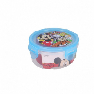 Caixa Recipiente Redondo Mickey Azul 270ml