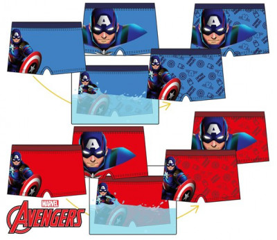 Calção Banho Boxer Capitão América Avengers Sortido
