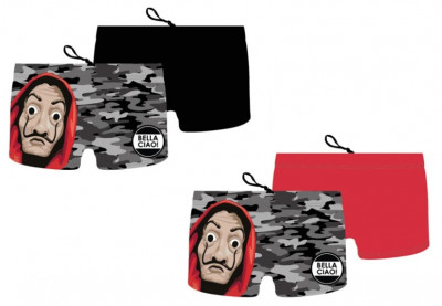 Calção Banho Boxer La Casa de Papel Bella Ciao Sortido