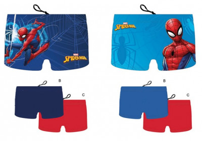 Calção Banho Boxer Marvel Spiderman Sortido