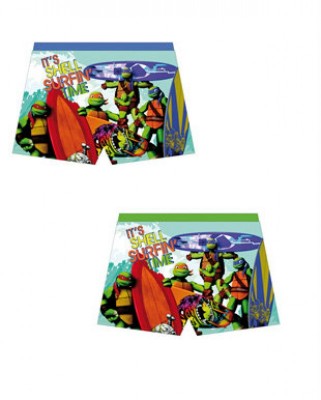 Calção Praia Boxer Tartarugas Ninjas 6 Und.