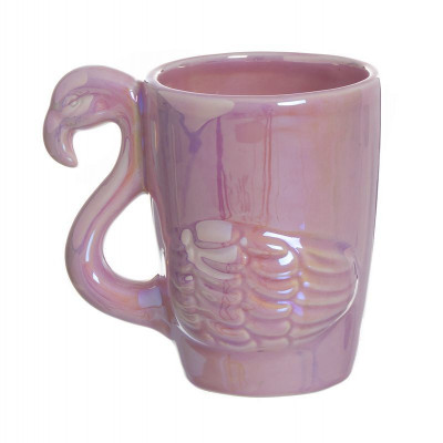 Caneca Cerâmica 3D Flamingo