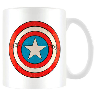 Caneca Cerâmica Escudo Capitão América Avengers