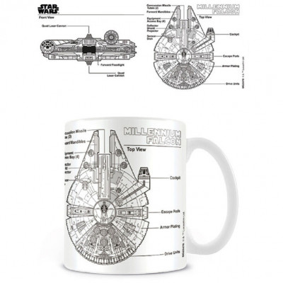 Caneca Cerâmica Millenium Falcon Star Wars