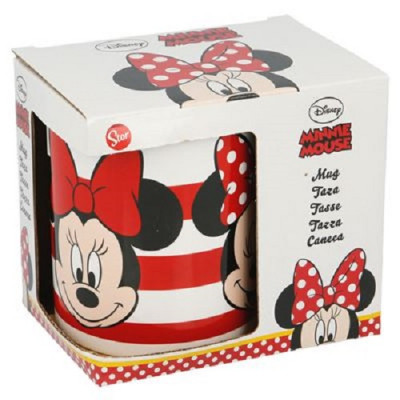 Caneca Cerâmica Minnie Stripes 325ml