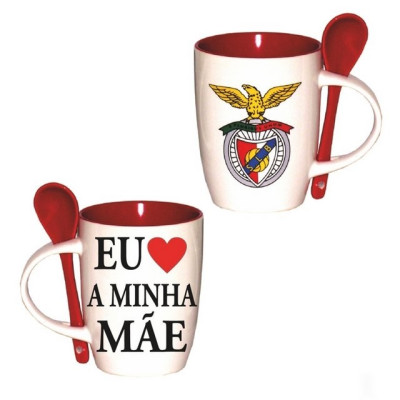 Caneca com Colher SLB Benfica Mãe