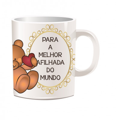 Caneca com Dedicatória Melhor Afilhada do Mundo