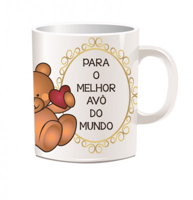 Caneca com Dedicatória Melhor Avó do Mundo