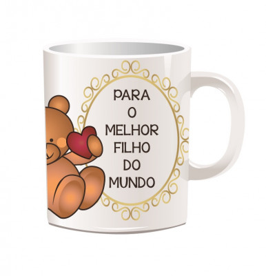 Caneca com Dedicatória Melhor Filho do Mundo