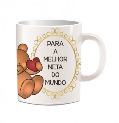 Caneca com Dedicatória Melhor Neta do Mundo