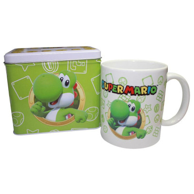 Caneca + Mealheiro Yoshi Super Mario