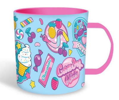 Caneca Plástico Candy 340ml