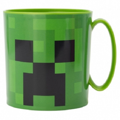 Caneca Plástico Microondas Minecraft Creeper 350ml