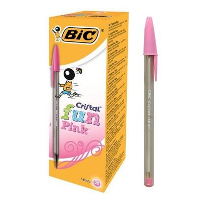 Caneta Bic Cristal Fun Rosa 20 unid