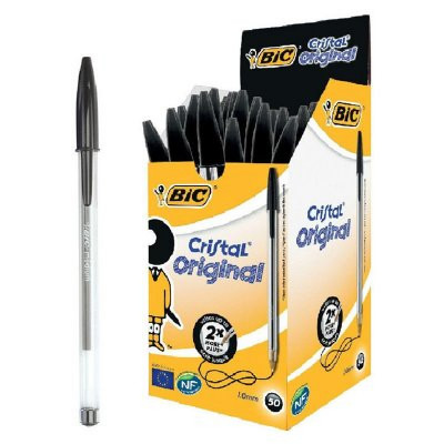 Caneta Bic Cristal Preta 50 unid