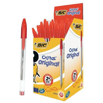 Caneta Bic Cristal Vermelha 50 unid