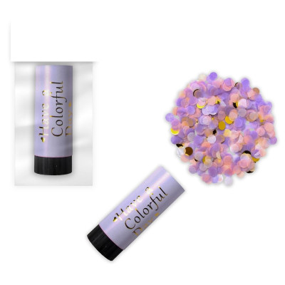 Canhão Confettis Cores Pastel 10cm