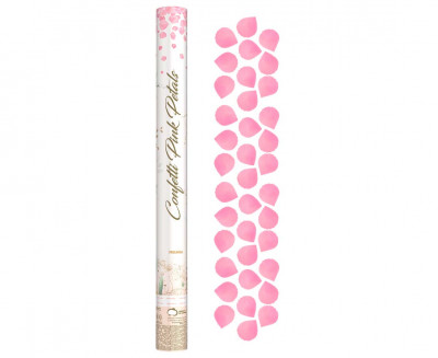 Canhão Confettis Pétalas Rosa Tecido 60cm Canhão Confettis Pétalas Rosa Tecido 60cm