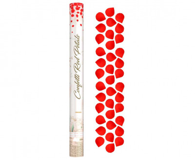 Canhão Confettis Pétalas Vermelhas Tecido 60cm Canhão Confettis Pétalas Vermelhas Tecido 60cm