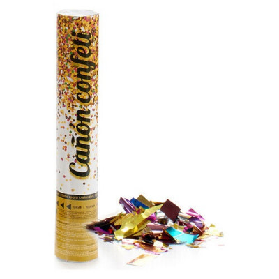Canhão Lança Confettis Colorido 30cm