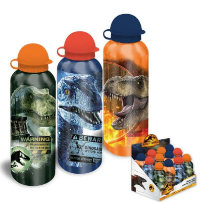 Cantil Alumínio Dino Jurassic World 500ml Sortido