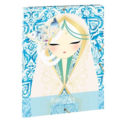 Capa A4 com elásticos Kimmidoll Babushka azul