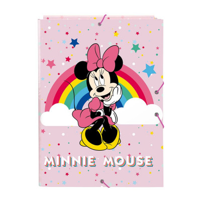 Capa Dura A4 Minnie Rainbow