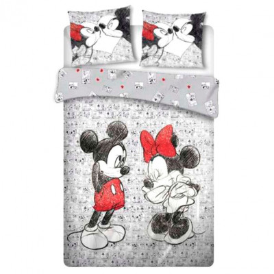 Capa Edredon Casal Minnie e Mickey Cartoon Disney 240x220cm